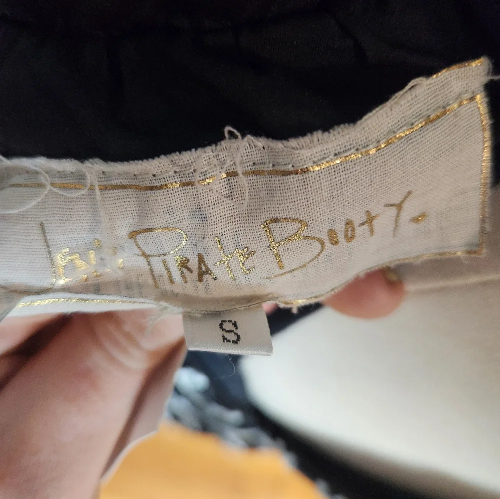 Jen's Pirate Booty Starlight Mini Black And Silver Halter Dress Size Small - Picture 10 of 13